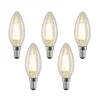 LED-filamentpære E14 4W 827 stearinlys dimbar 5stk
