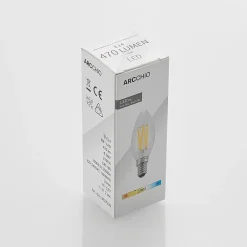 LED-filamentpære E14 4W 827 stearinlys dimbar 5stk