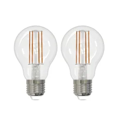 LED-filamentpære E27 8W klar 2 700K dimbar sett med 2 stk