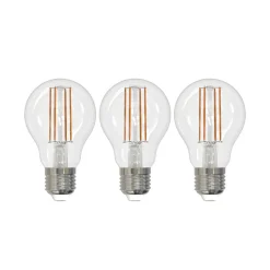 LED-filamentpære E27 8W klar 2 700K dimbar sett med 3 stk