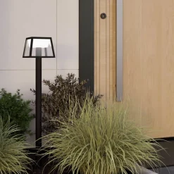 LED-gatelampe Altilia, høyde 106 cm, svart, sensor