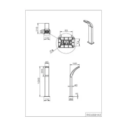 LED-gatelampe Beja, antrasitt, aluminium, høyde 60 cm