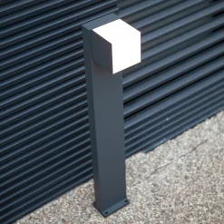 LED-gatelampe Cuba, 1 lyskilde, antrasitt, 3 000 K