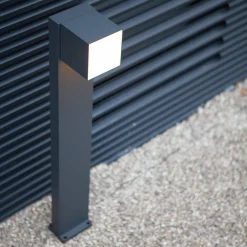 LED-gatelampe Cuba, 1 lyskilde, antrasitt, 3 000 K