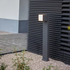 LED-gatelampe Cuba, 1 lyskilde, antrasitt, 3 000 K