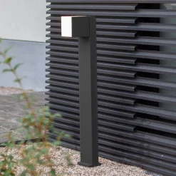 LED-gatelampe Cuba, 1 lyskilde, svart, 3 000 K