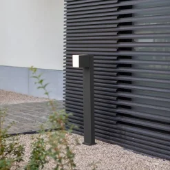 LED-gatelampe Cuba, 1 lyskilde, svart, 3 000 K