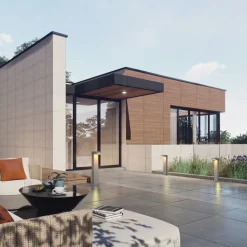 LED-gatelampe E383, 1 lyskilde, betong, høyde 70 cm