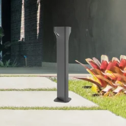 LED-gatelampe E356, grafittfarget, aluminium, høyde 50 cm