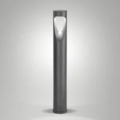 LED-gatelampe Teo, 80 cm høy, svart, metall, IP65