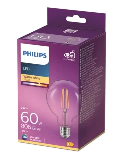 LED-globepære E27 7W 827 G95 klar