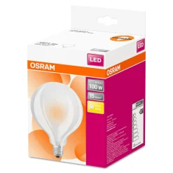 LED-globepære G95 E27 11 W, varmhvit, 1 521 lumen