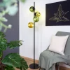 LED-gulvlampe Altaïr gull/grønn høyde 160 cm 4 lyskilder glass