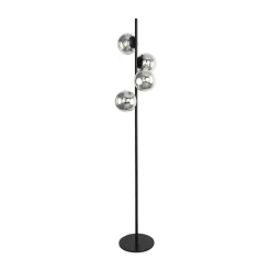 LED-gulvlampe Altaïr sølvfarget høyde 160 cm 4 lyskilder glass
