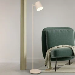 LED-gulvlampe Blake, sand, metall, dimbar