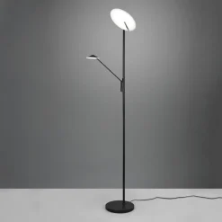 LED-gulvlampe Brantford leselampe svart matt