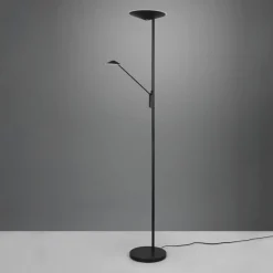 LED-gulvlampe Brantford leselampe svart matt