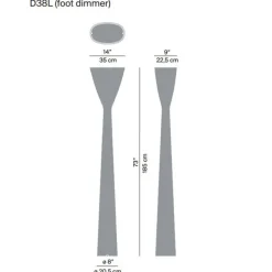 LED-gulvlampe Carrara med dimmer, hvit