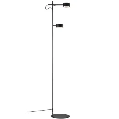 LED-gulvlampe Clyde, 2 lyskilder, med dimmer