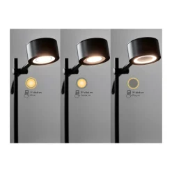 LED-gulvlampe Clyde, 2 lyskilder, med dimmer