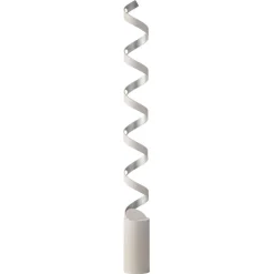 LED-gulvlampe Helix, høyde 152 cm, hvit-sølv