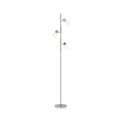 LED-gulvlampe Lea, høyde 157,5 cm, krom, 3 lys, metall