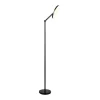 LED-gulvlampe Mondello, matt svart, dimbar, svingbar