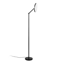 LED-gulvlampe Mondello, matt svart, dimbar, svingbar