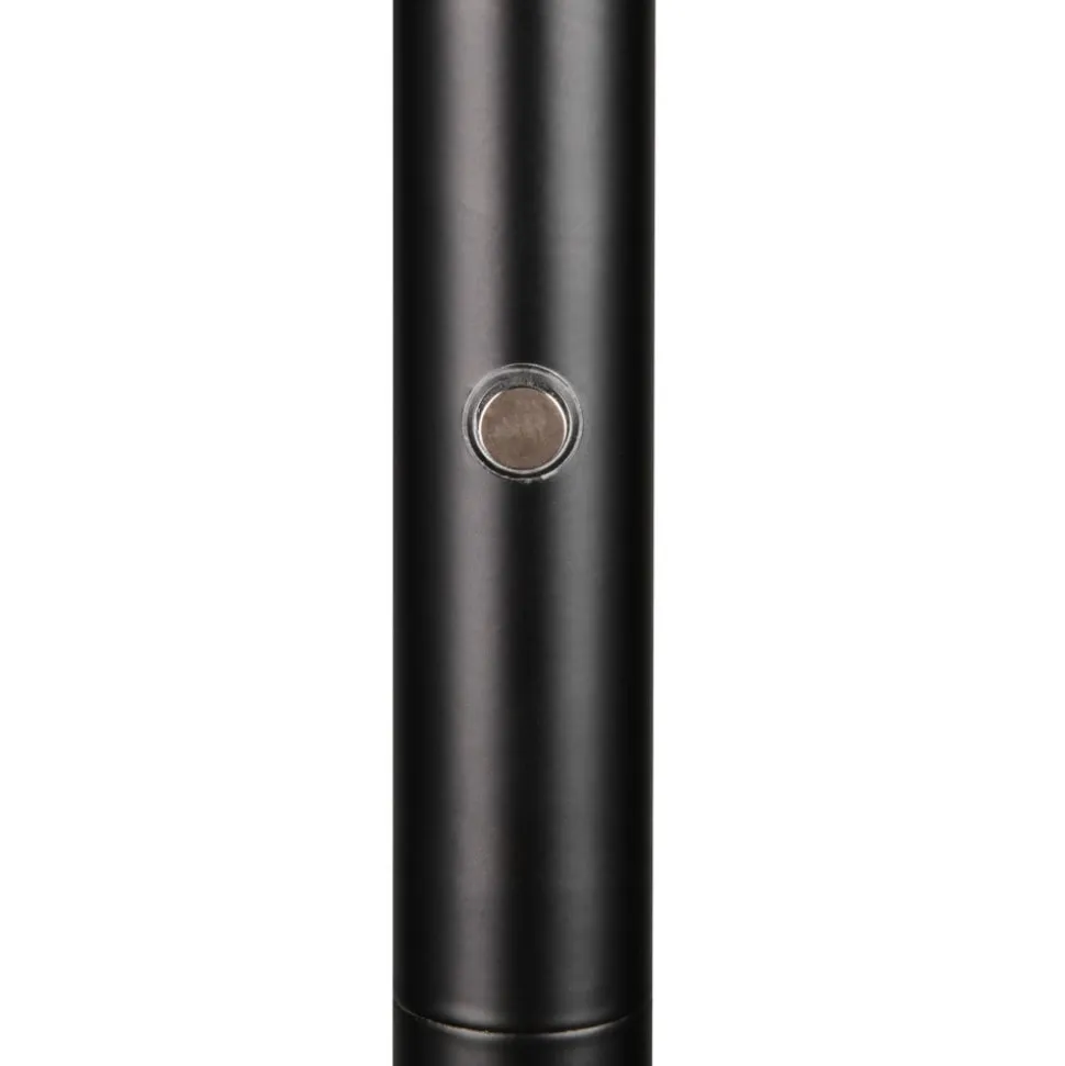 LED-gulvlampe Mondello, matt svart, dimbar, svingbar