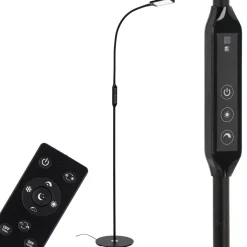 LED-gulvlampe Office Remote, svart, dimbar, CCT