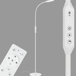 LED-gulvlampe Office Remote, fjernkontroll, hvit