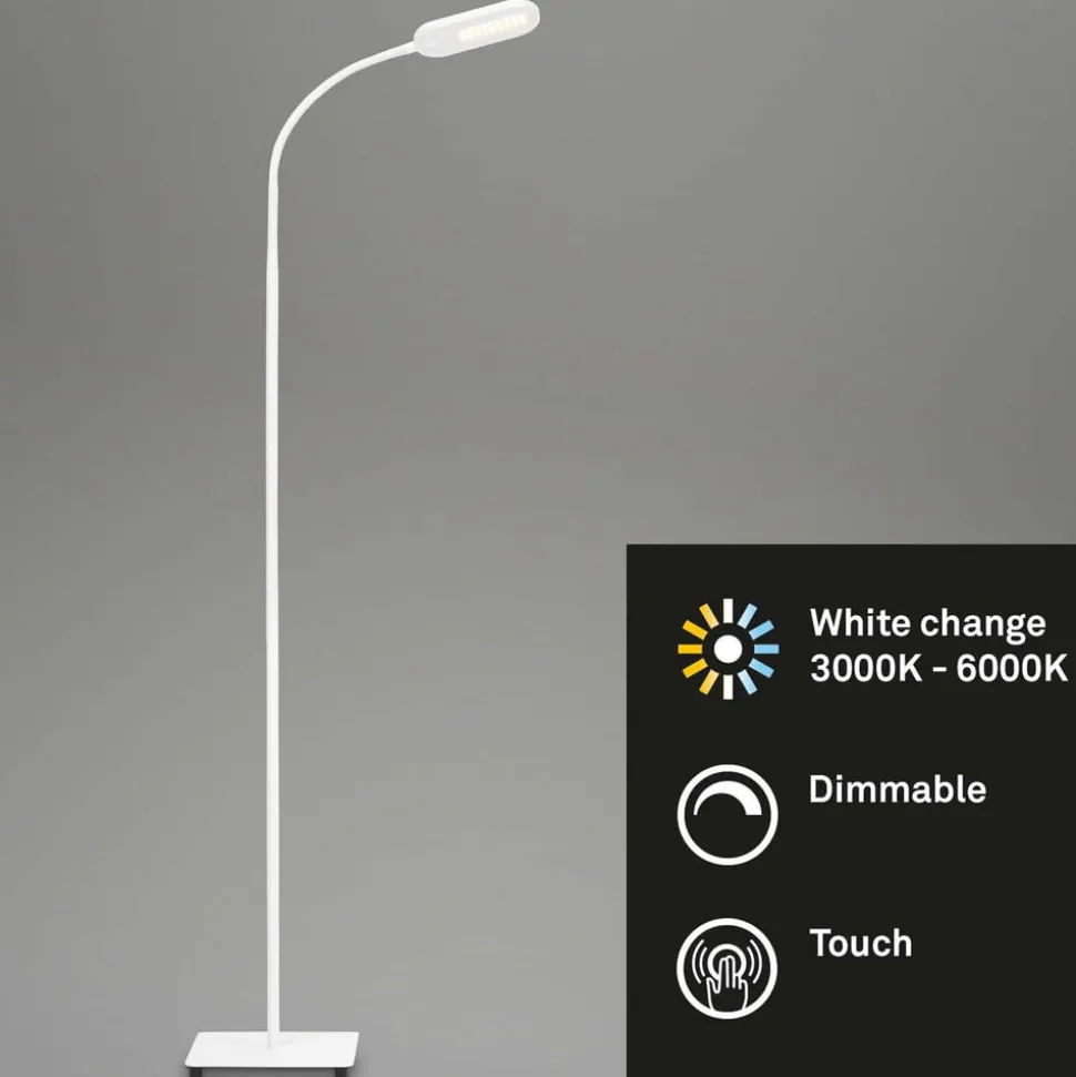 LED-gulvlampe Office Step, hvit, dimbar, CCT