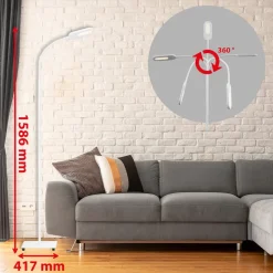 LED-gulvlampe Office Step, hvit, dimbar, CCT