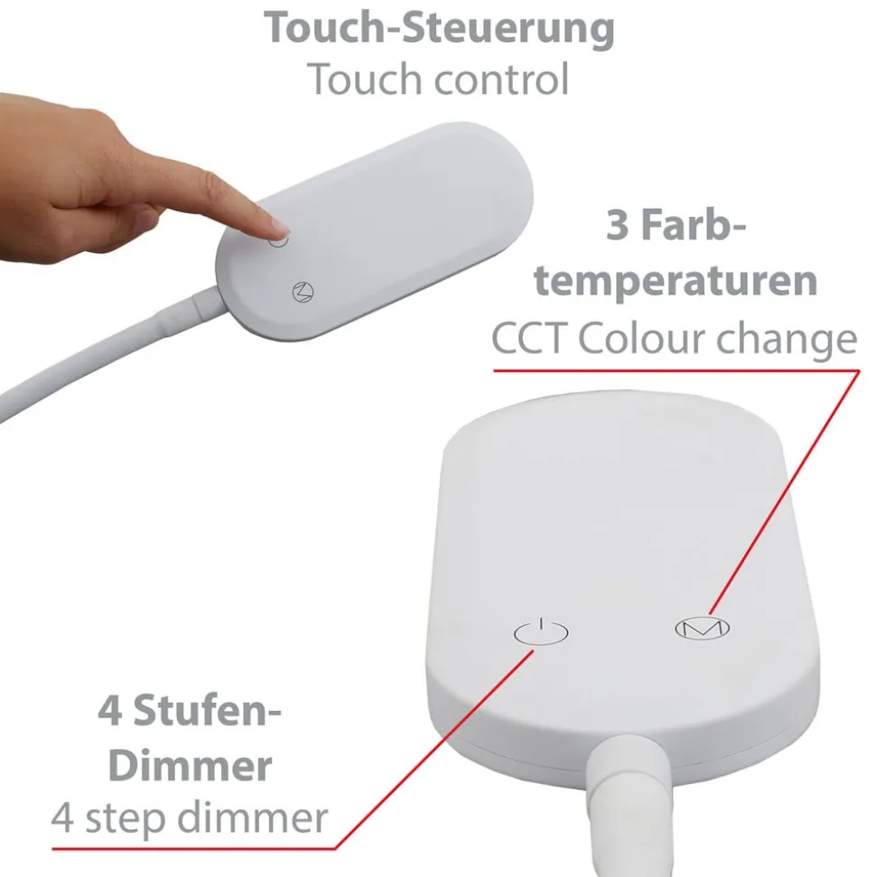 LED-gulvlampe Office Step, hvit, dimbar, CCT