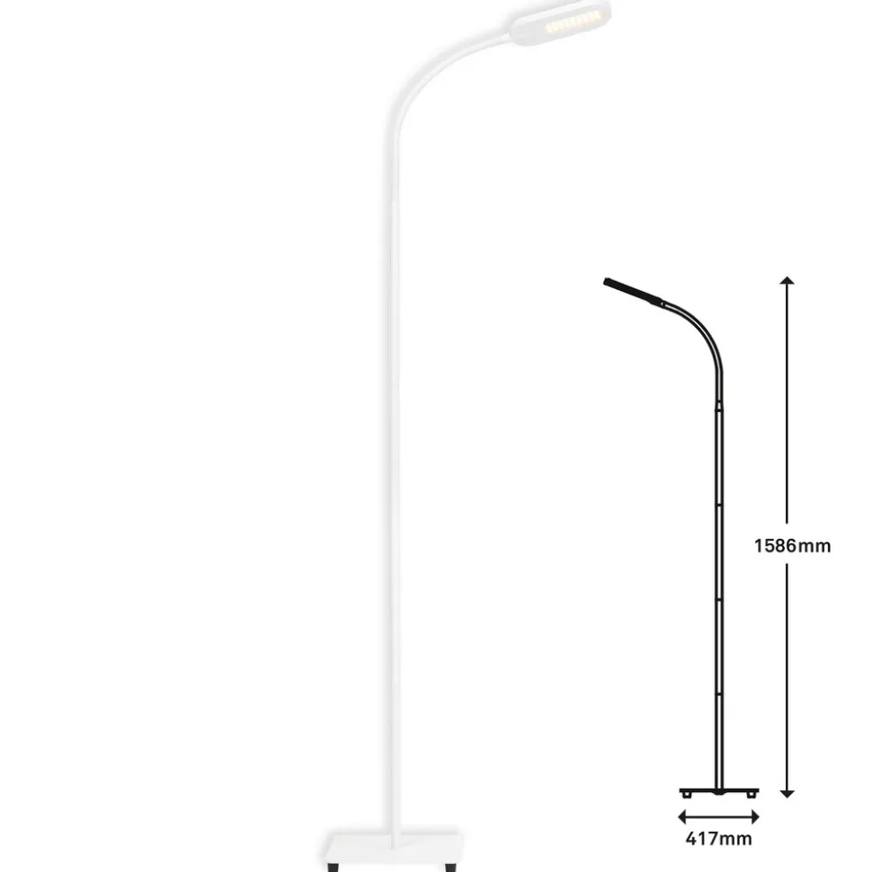 LED-gulvlampe Office Step, hvit, dimbar, CCT