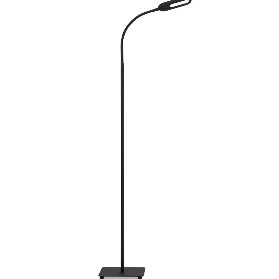 LED-gulvlampe Office Step, dimbar, svart