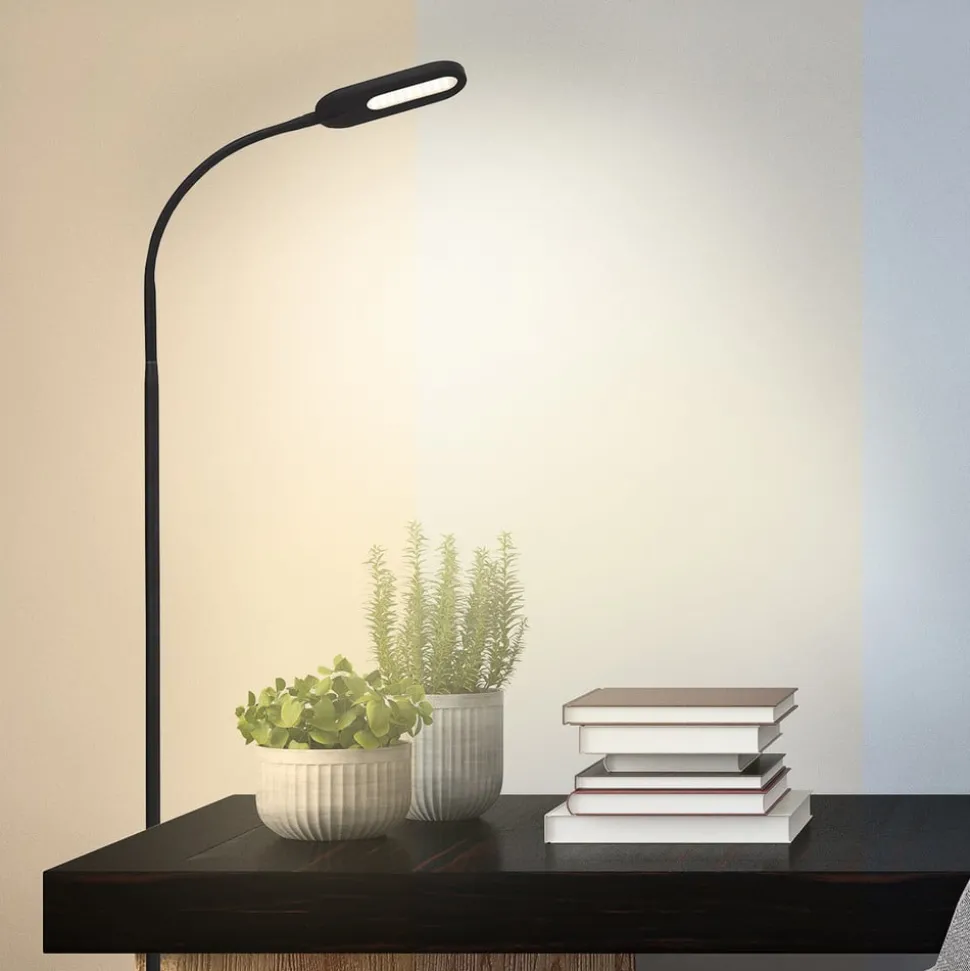 LED-gulvlampe Office Step, dimbar, svart