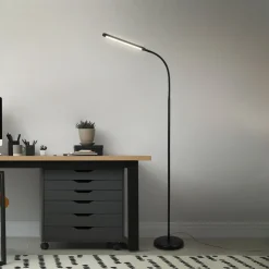 LED-gulvlampe Pivaz Justerbar touchdim svart