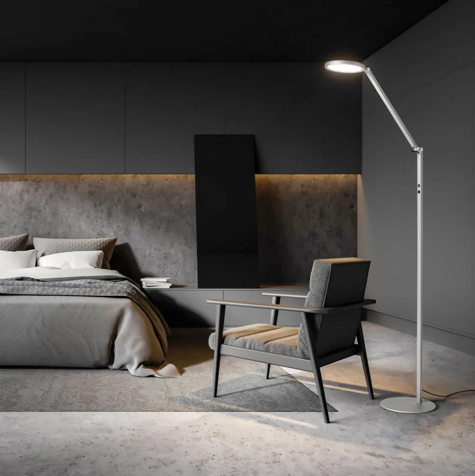 LED-gulvlampe Regina, 1 lyskilde, aluminium