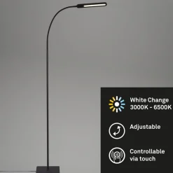 LED-gulvlampe Servo, dimbar, CCT, svart