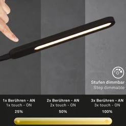 LED-gulvlampe Servo, dimbar, CCT, svart