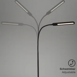 LED-gulvlampe Servo, dimbar, CCT, svart