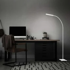 LED-gulvlampe Servo, dimbar, CCT, hvit