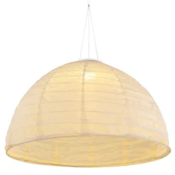 LED-hengelampe 33982, hvit, lin, plast