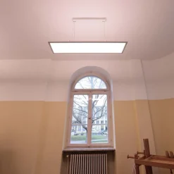 LED-hengelampe 3422, kantet, dip-bryter, hvit