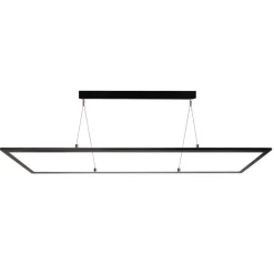 LED-hengelampe 3422, kantet, dip-bryter, svart
