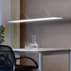 LED-hengelampe 3422 kantet, dip-bryter, aluminium