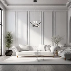 LED-hengelampe Empoli, metall, svart, 4.000 K