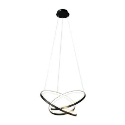 LED-hengelampe Empoli, metall, svart, 4.000 K