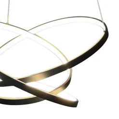 LED-hengelampe Empoli, metall, svart, 4.000 K